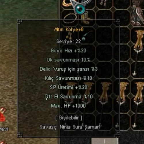  +9 Altın Kolye  5 Efsun